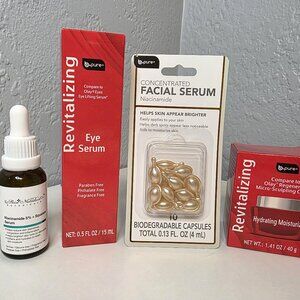 NEW Skincare Bundle Niacinamide Serum Eye Serum Moisturizer Capsules Set